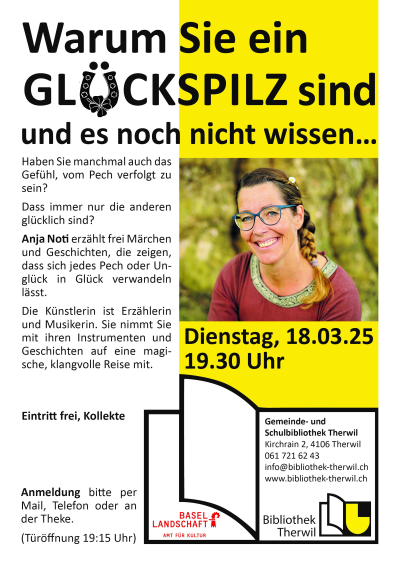 Märchenabend mit Anja Noti - Warum Sie ein Glückspilz sind und es noch nicht wissen...